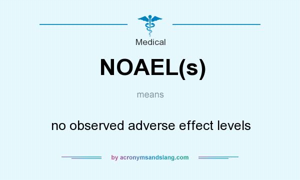 What does NOAEL(s) mean? It stands for no observed adverse effect levels