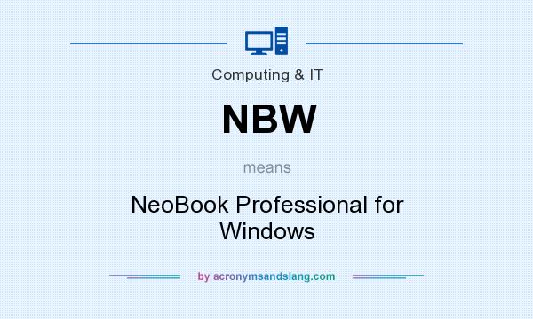 What does NBW mean? It stands for NeoBook Professional for Windows