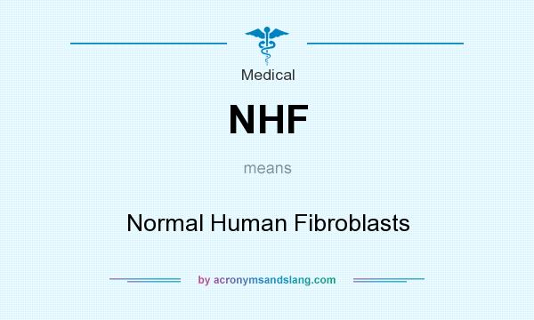 What does NHF mean? It stands for Normal Human Fibroblasts