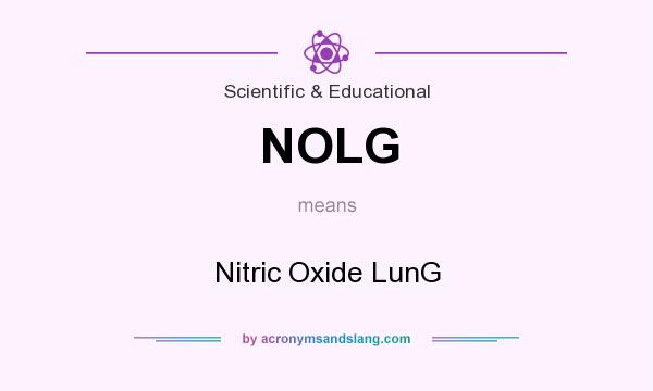 What does NOLG mean? It stands for Nitric Oxide LunG