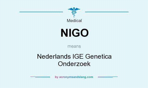 What does NIGO mean? It stands for Nederlands IGE Genetica Onderzoek
