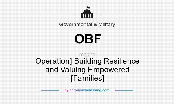 What does OBF mean? It stands for Operation] Building Resilience and Valuing Empowered [Families]