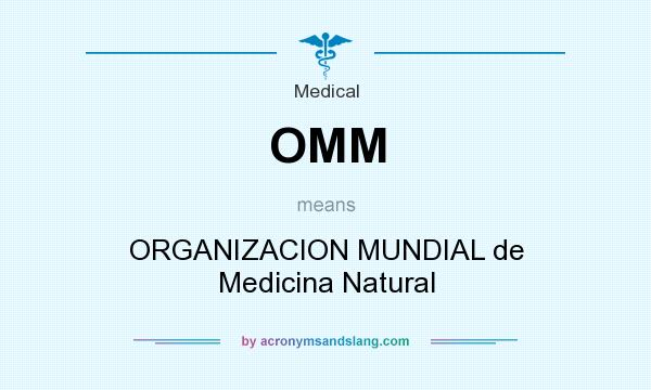 What does OMM mean? It stands for ORGANIZACION MUNDIAL de Medicina Natural