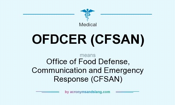 What does OFDCER (CFSAN) mean? It stands for Office of Food Defense, Communication and Emergency Response (CFSAN)