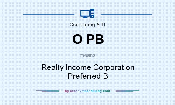 What does O PB mean? It stands for Realty Income Corporation Preferred B