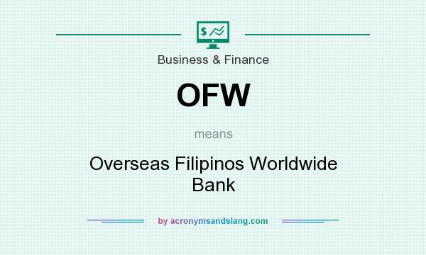 What does OFW mean? It stands for Overseas Filipinos Worldwide Bank