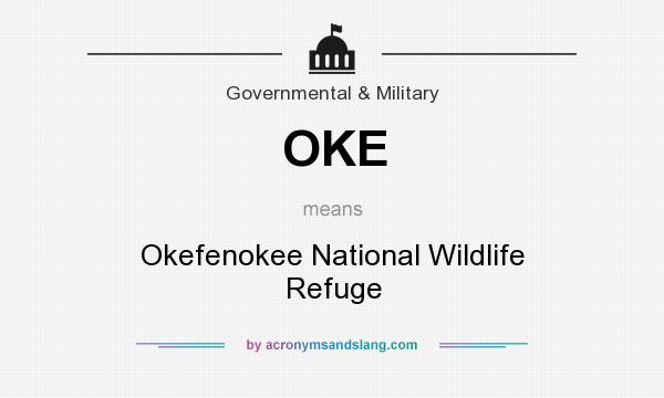 What does OKE mean? It stands for Okefenokee National Wildlife Refuge