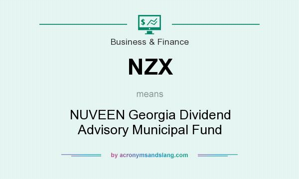 What does NZX mean? It stands for NUVEEN Georgia Dividend Advisory Municipal Fund