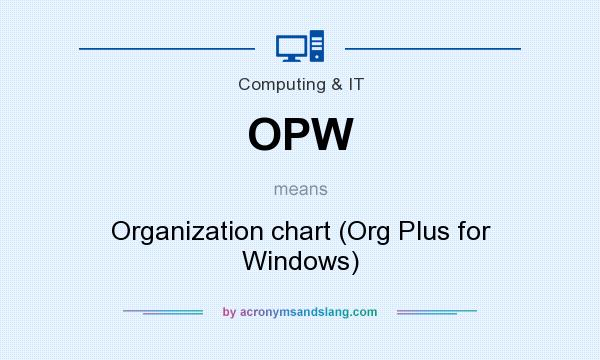 What does OPW mean? It stands for Organization chart (Org Plus for Windows)