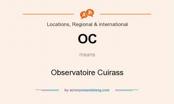 What does OC mean? It stands for Observatoire Cuirass