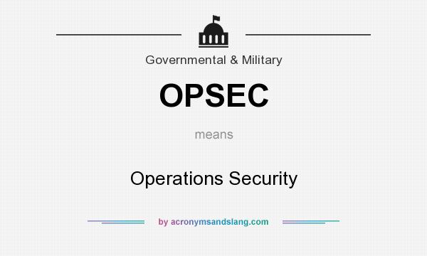 What does OPSEC mean? It stands for Operations Security