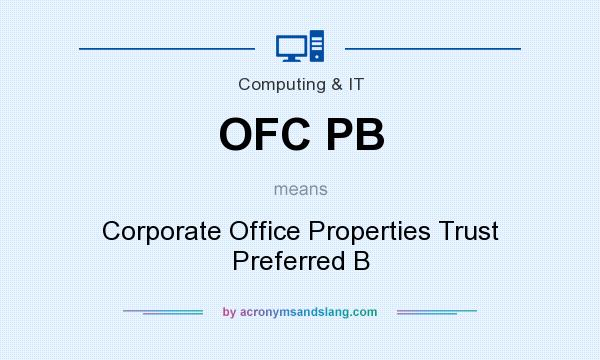 What does OFC PB mean? It stands for Corporate Office Properties Trust Preferred B