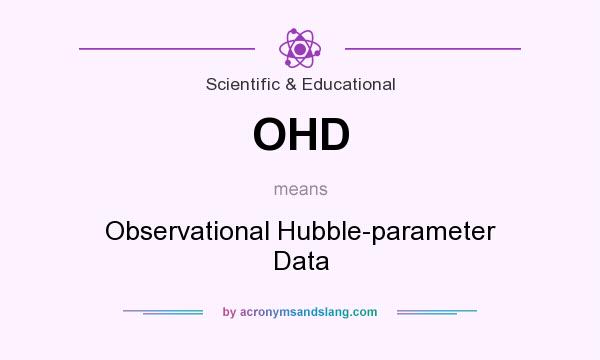 What does OHD mean? It stands for Observational Hubble-parameter Data