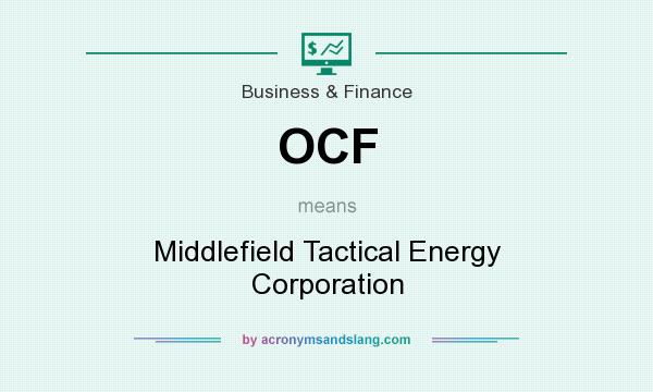 What does OCF mean? It stands for Middlefield Tactical Energy Corporation