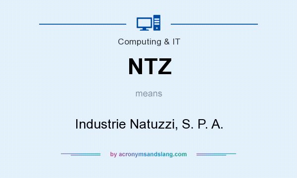 What does NTZ mean? It stands for Industrie Natuzzi, S. P. A.