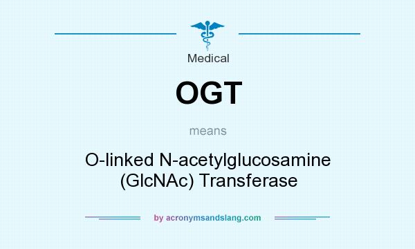 What does OGT mean? It stands for O-linked N-acetylglucosamine (GlcNAc) Transferase