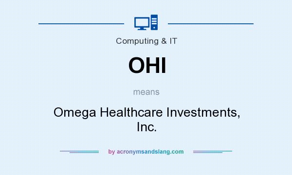 What does OHI mean? It stands for Omega Healthcare Investments, Inc.