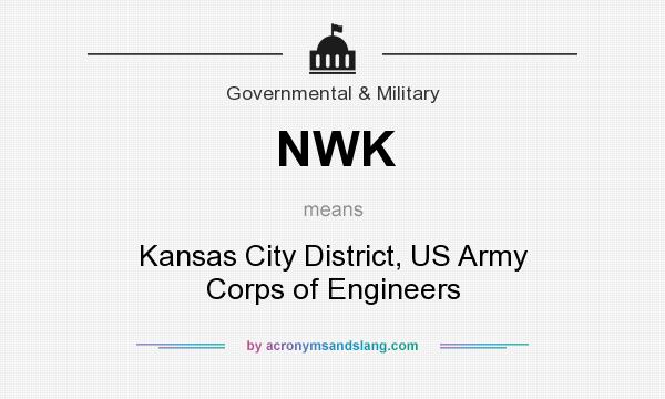 What does NWK mean? It stands for Kansas City District, US Army Corps of Engineers