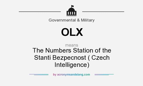 What does OLX mean? It stands for The Numbers Station of the Stanti Bezpecnost ( Czech Intelligence)