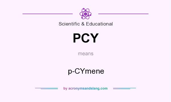 What does PCY mean? It stands for p-CYmene