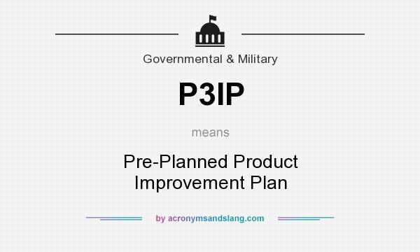 What does P3IP mean? It stands for Pre-Planned Product Improvement Plan
