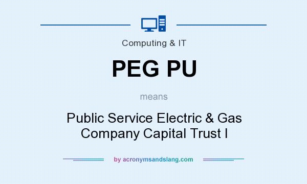 What does PEG PU mean? It stands for Public Service Electric & Gas Company Capital Trust I