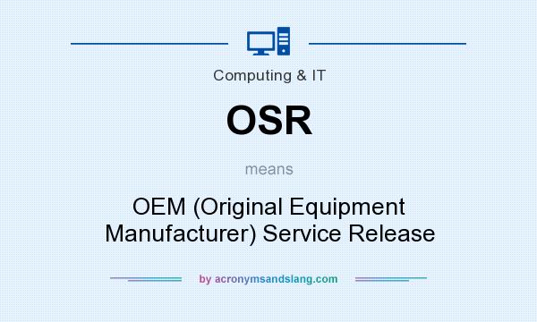What does OSR mean? It stands for OEM (Original Equipment Manufacturer) Service Release