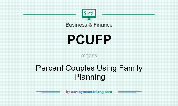 What does PCUFP mean? It stands for Percent Couples Using Family Planning