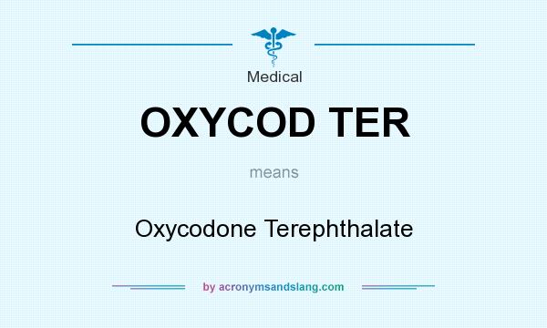 What does OXYCOD TER mean? It stands for Oxycodone Terephthalate