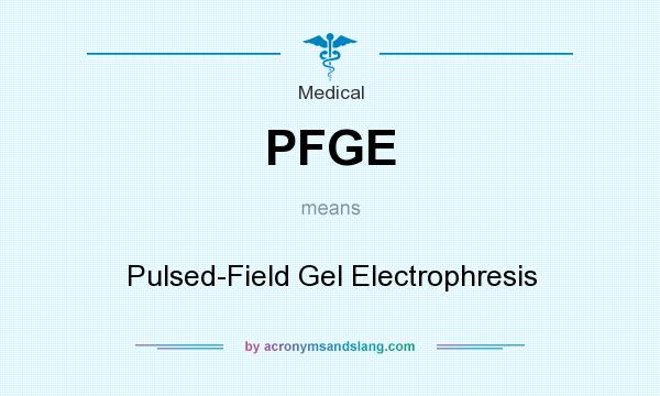 What does PFGE mean? It stands for Pulsed-Field Gel Electrophresis