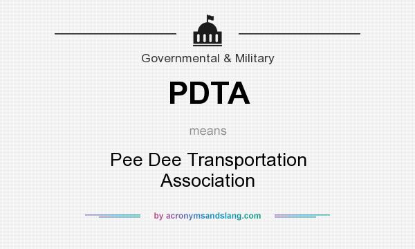 What does PDTA mean? It stands for Pee Dee Transportation Association