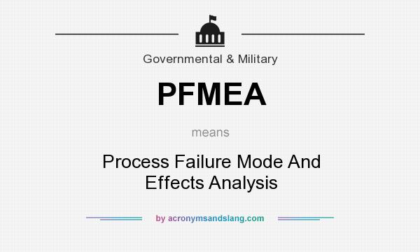 What does PFMEA mean? It stands for Process Failure Mode And Effects Analysis