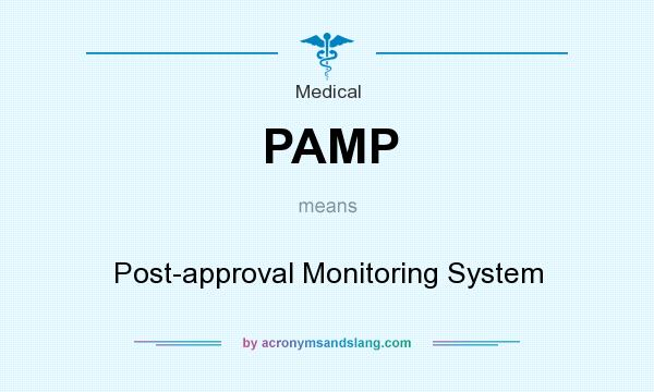 What does PAMP mean? It stands for Post-approval Monitoring System