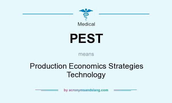 What does PEST mean? It stands for Production Economics Strategies Technology