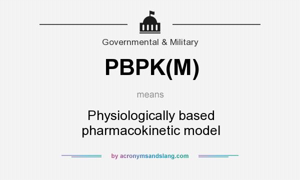 What does PBPK(M) mean? It stands for Physiologically based pharmacokinetic model
