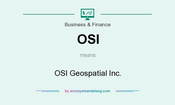 What does OSI mean? It stands for OSI Geospatial Inc.