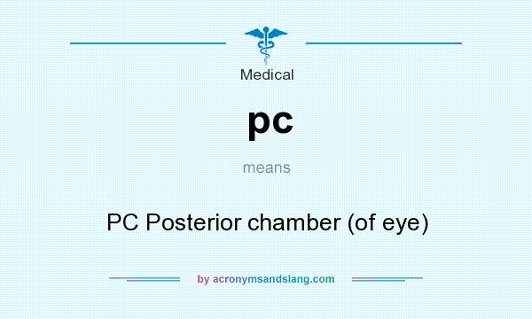 What does pc mean? It stands for PC Posterior chamber (of eye)
