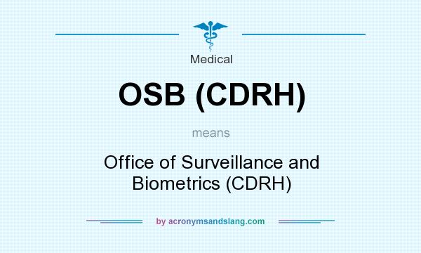 What does OSB (CDRH) mean? It stands for Office of Surveillance and Biometrics (CDRH)