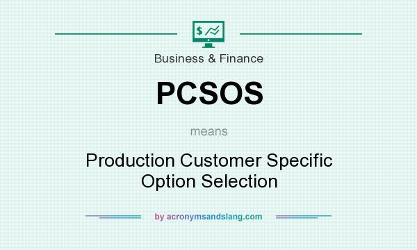 What does PCSOS mean? It stands for Production Customer Specific Option Selection