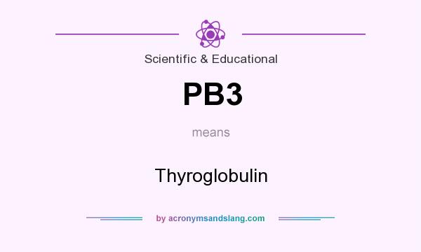 What does PB3 mean? It stands for Thyroglobulin