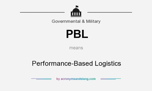What does PBL mean? It stands for Performance-Based Logistics