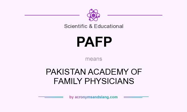What does PAFP mean? It stands for PAKISTAN ACADEMY OF FAMILY PHYSICIANS