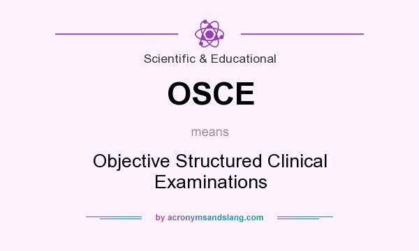 What does OSCE mean? It stands for Objective Structured Clinical Examinations