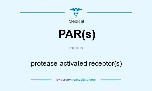 What does PAR(s) mean? It stands for protease-activated receptor(s)