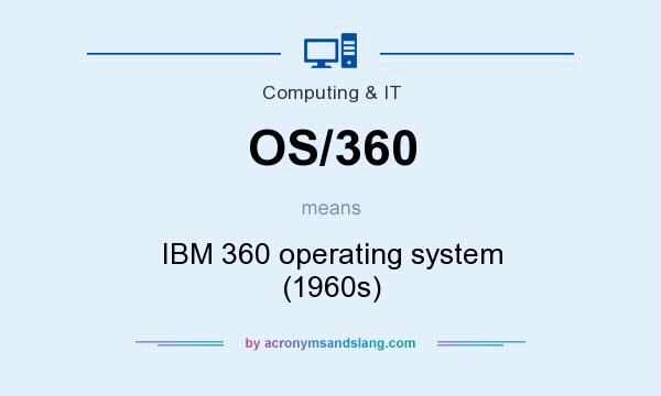 What does OS/360 mean? It stands for IBM 360 operating system (1960s)