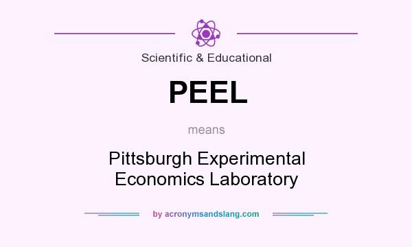 What does PEEL mean? It stands for Pittsburgh Experimental Economics Laboratory