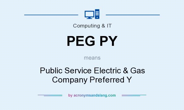 What does PEG PY mean? It stands for Public Service Electric & Gas Company Preferred Y