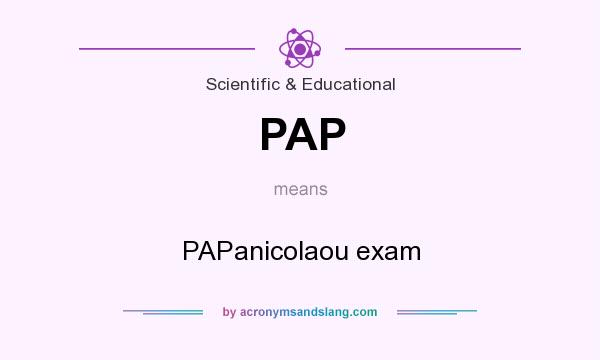 What does PAP mean? It stands for PAPanicolaou exam