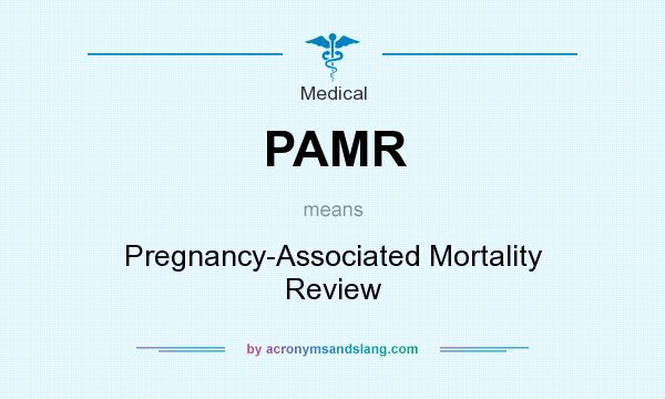 What does PAMR mean? It stands for Pregnancy-Associated Mortality Review