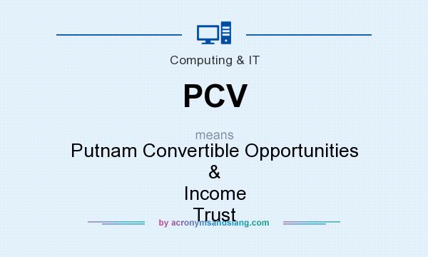 What does PCV mean? It stands for Putnam Convertible Opportunities & Income Trust